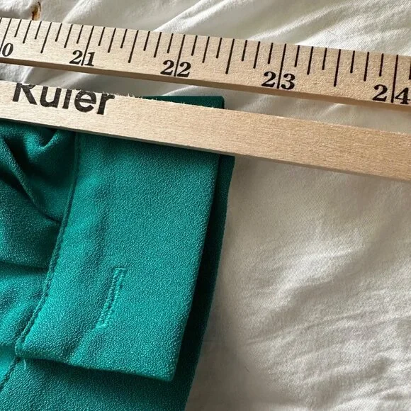 Susan Graver Stretch Woven Button Front Long Sleeve Teal Shirt Size 20 - Picture 11 of 11